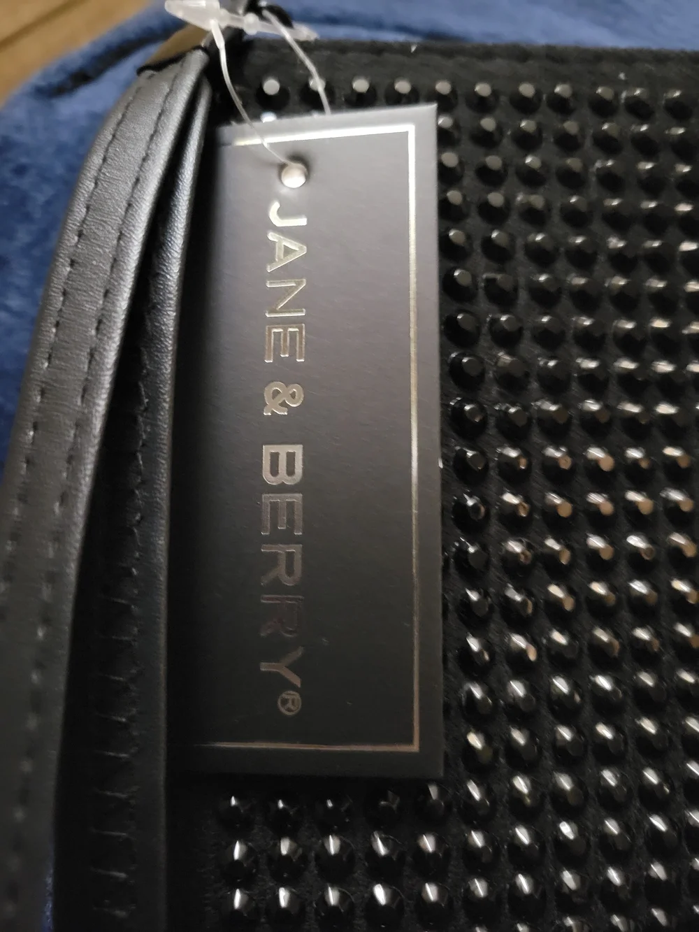 Jane & Berry Black Beaded Zippered Wristlet
